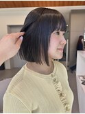 着物ヘア/大人ガーリー/ダークアッシュ/似合わせカット/矢場町
