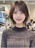 レイヤーボブ　レイヤーカット くびれヘア　韓国風