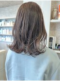 福山市美容室Caaryセミロング外ハネレイヤー春スタイル