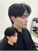 韓国メンズヘア カルマパーマ ダウンパーマ センターパート 韓国