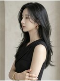 大人可愛い30代40代50代小顔ロングレイヤー