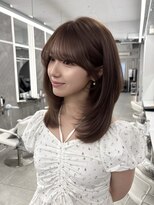 マウルルナ(MAEUL luna)&nbsp;韓国顔まわり 前髪 ミディアムレイヤー 栄