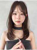 シースルーバングダークパープルミルクブラウンくびれヘア夏