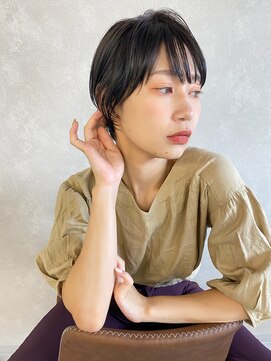 ミラバイグリーン(Mira by green) マッシュショート×大人かわいい【ブルーアッシュグレー】