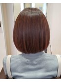 内巻きボブ/ブラウン/アースカラー/30代/40代/50代/60代