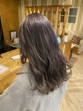 ラヴィズム(LUVISM) ロングレイヤー ダブルカラー ラベンダーグレー 10代20代