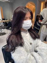 ヘアサロン ガリカ 表参道(hair salon Gallica) 【mami】大人暗髪ラベンダーココアブリーチなし/地毛風カラー