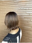 外はねスタイル/秋カラー/伸ばしかけヘア