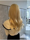 ハイトーン10代20代プルエクステブロンドカラー