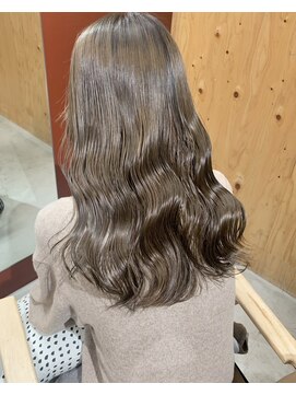 ディードットログ 大和西大寺店(D.Log) 透明感 大人カールハイライトカラーミルクティーベージュ