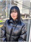 CAF FUKO レイヤーロング/落ちる黒髪/カラー/大阪/心斎橋