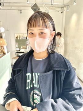 フィグバイアルテフィーチェ(fig by artefice) インナーカラー　ミルクティーベージュ　外ハネボブ