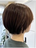 大人ショートボブショートカットココアアッシュくびれミディ