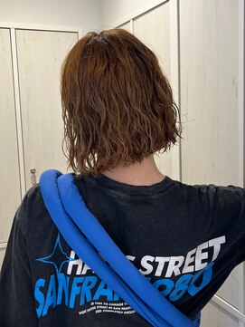 ガーデンヨコハマ(GARDEN YOKOHAMA) ボブパーマウェットヘアオリーブベージュウェーブパーマ