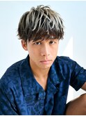 【吉田智哉】メンズパーマ、メンズセンターパート、ツーブロック