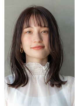 エースハバナ 渋谷(1 HAVANA) 大人かわいい／20代30代／バングカット／ダークオリーブ