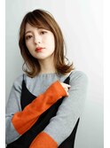 ミディアム　透明感カラー　白髪ぼかし　名東区　大人女性