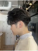メンズマッシュフェザーバング