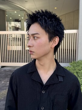 クロト(Clotho) スパイキーショート/ツイストスパイラル波巻きメンズウルフ