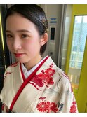 袴　セット着付け　ヘアアレンジ　高知美容室　ヘアアレンジ