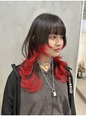 ○美髪イメチェンハッシュカットウルフレイヤーカットロングウル