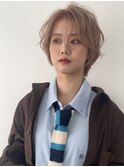 【ハンサムショート】ミルクティーベージュ
