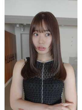 エンス 銀座(Ence) 韓国顔周り/ワンホンレイヤー/ダークブラウン/髪質改善//銀座