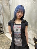 ステップボーンカットオオサカ(STEP BONE CUT OSAKA Via TICK-TOCK)&nbsp;【ステップボーンカット】ブルーからブラックのエンドカラー