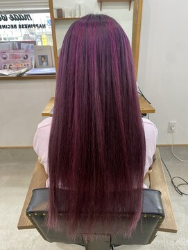 ヴィアルス 美園店(VIARS) バイオレットカラー×ピンクハイライト