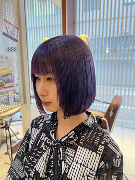 ラベンダー×ボブ