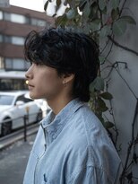 エクスプロア デザイン アクト 三鷹(EXPLORE DESIGN ACT.)&nbsp;フェザーパーマ×センターパートウルフ　［三鷹/メンズパーマ］