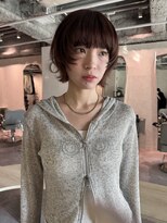 ベイルーム(BAYROOM by HONEY omotesando)&nbsp;ウルフレイヤー／顔周りレイヤー/ワイドバング/レッドブラウン