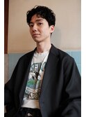 センターパートセンターパートパーマメンズパーマフェザーパーマ