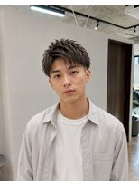 Men's LOOPA【メンズルーパ】三宮/元町/メンズパーマ/曲がる縮毛矯正/眉毛カット&nbsp;アップバング/メンズショート/短髪/茶髪/神戸/三宮