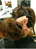 リボン★編み込みヘアセット