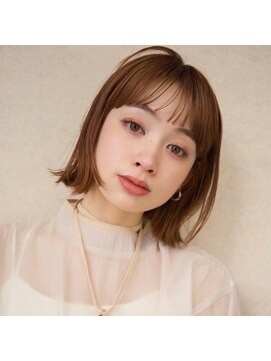 ガーデン オオタカノモリ(garden otakanomori) 透明感暖色カラー×束感ミディ×シースルー×フレンチガーリー