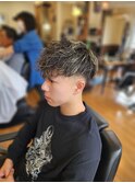 スペインカール×スキンフェード※パーマは3ヶ月前