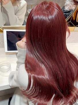 ルームバイシー 新宿(Loom. by Sea) 暖色カラー×レイヤーカット【新宿/韓国/髪質改善/縮毛矯正】