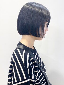 モリオフロムロンドン 松戸店(Morio from London) 【松戸　石山】黒髪ぷつっとミニボブラインボブ20代30代