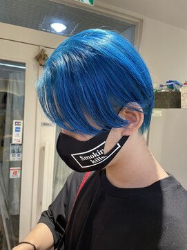 テトラ バイ ネオリーブ 横浜西口店(tetra by neolive) 横浜★インナーカラーブルーカラー