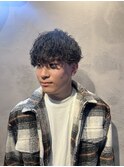 波巻きVマッシュパーマ