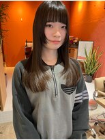 ユニ(uni)&nbsp;黒髪レイヤー/レイヤーカット/ワイドバング/20代/30代/40代