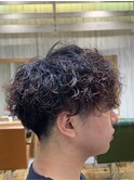 波巻きパーマ