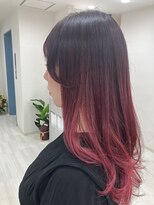 ヒョンミョン ライズバイレボ 取手店(hyon myon/RISE by REVO)&nbsp;レイヤーカット/チェリーレッド【取手/取手駅】