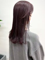 パークレーン アイス イヴェン(park lane ICI yeven)&nbsp;ロングレイヤーパープルガーネットカラー秋カラーYUKI