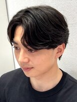 オーシャントーキョー 仙台(OCEAN TOKYO)&nbsp;黒髪ニュアンスカルマパーマセンターパートマッシュビジネス眉毛