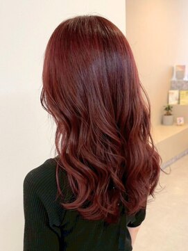 エトレ(etore) 【ブリーチなしダブルカラー】ロングレイヤー/ブラウンレッド