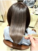 髪質改善カラー　ツヤ髪