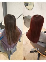 ビーヒアナウ N゜03 金沢駅西店(BE HERE NOW) 美髪ストレート/ブリーチ無しカラー/縮毛矯正/髪質改善/美髪矯正