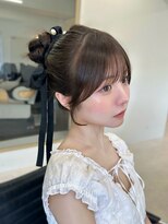 ベル 新宿店(Vel) 【白神】セミロングレイヤー/顔周りカット/ココアグレージュ